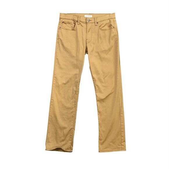 Lucky Brand Pants Mens 32 Wheat Brown 223 Straight Sateen Stretch Cotton - Picture 1 of 11